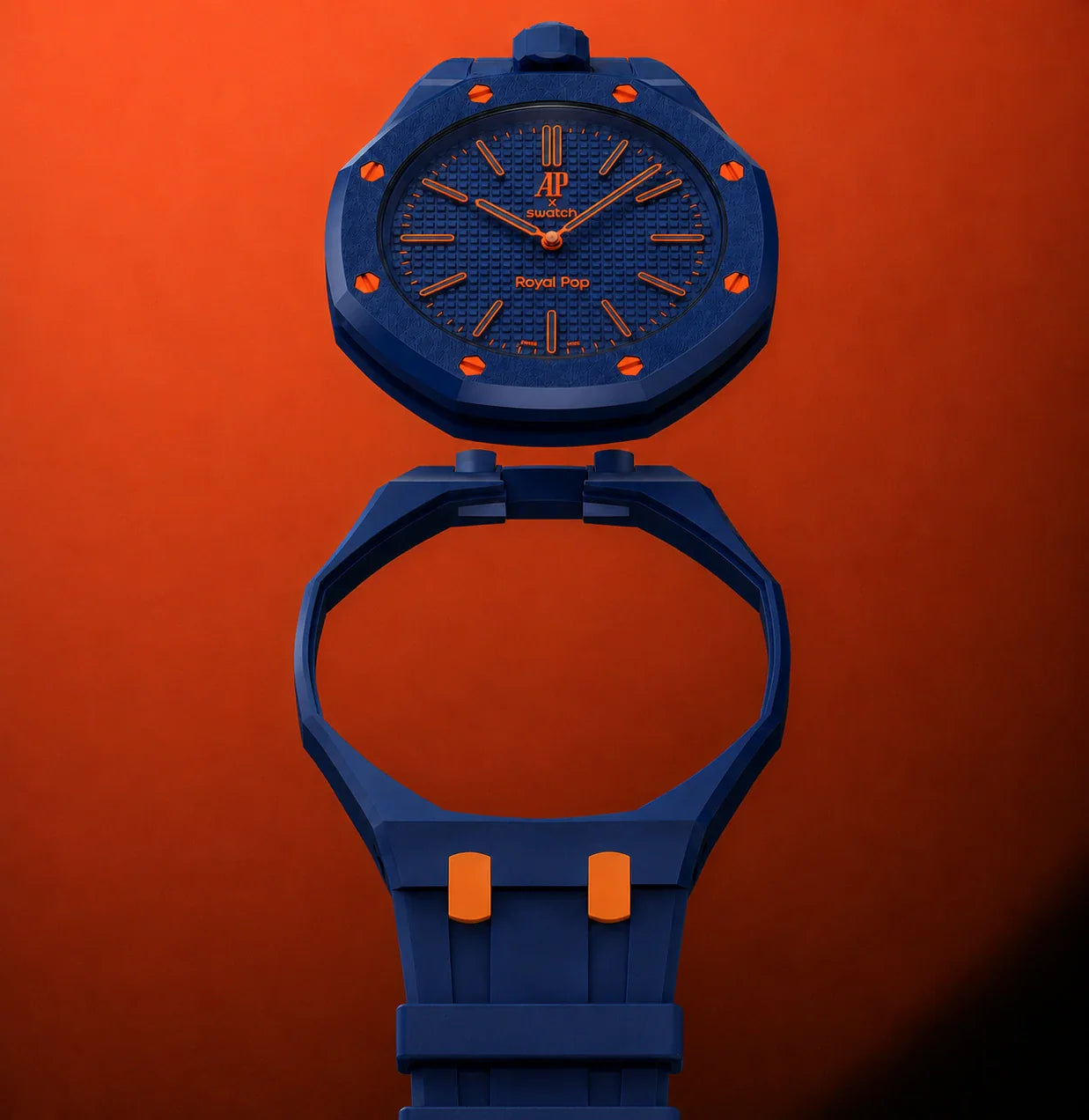 Rubber Strap & Case For AP x Swatch Royal Pop - Orenji Hachi
