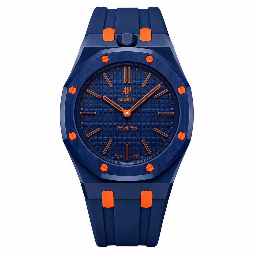 Rubber Strap & Case For AP x Swatch Royal Pop - Orenji Hachi