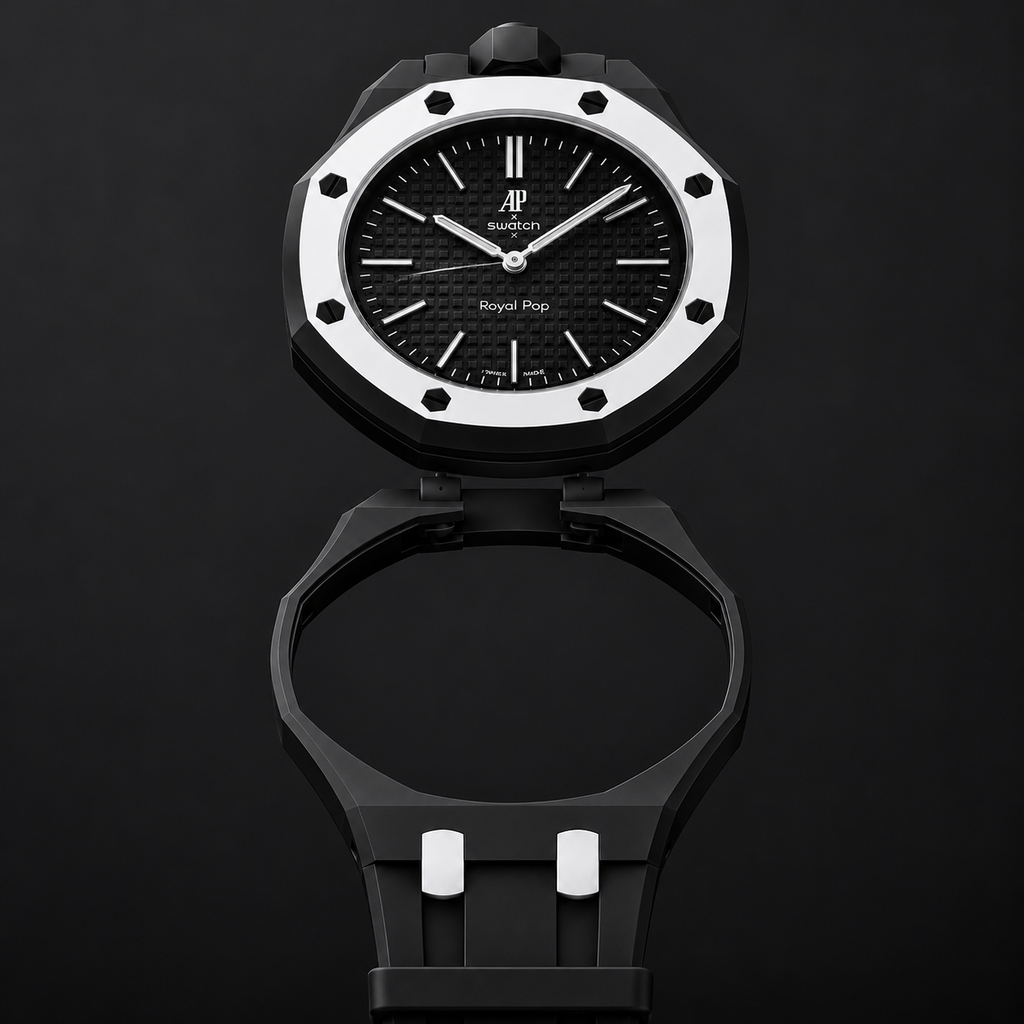 Rubber Strap & Case For AP x Swatch Royal Pop - Ocho Negro