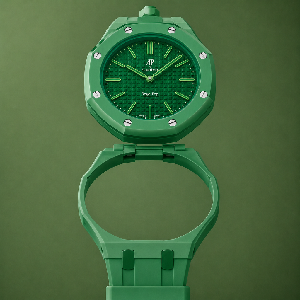Rubber Strap & Case For AP x Swatch Royal Pop - Green Eight