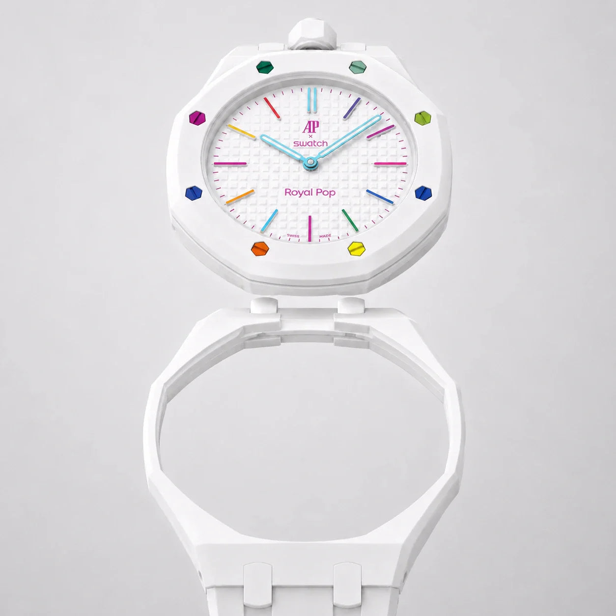 Rubber Strap & Case For AP x Swatch Royal Pop - Huit Blanc