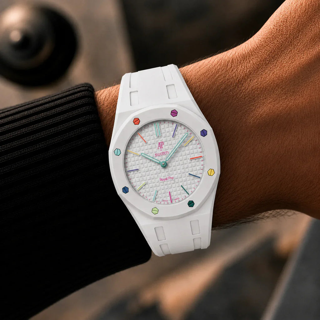 Rubber Strap & Case For AP x Swatch Royal Pop - Huit Blanc